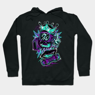 King TV Skater Purple Blue Hoodie